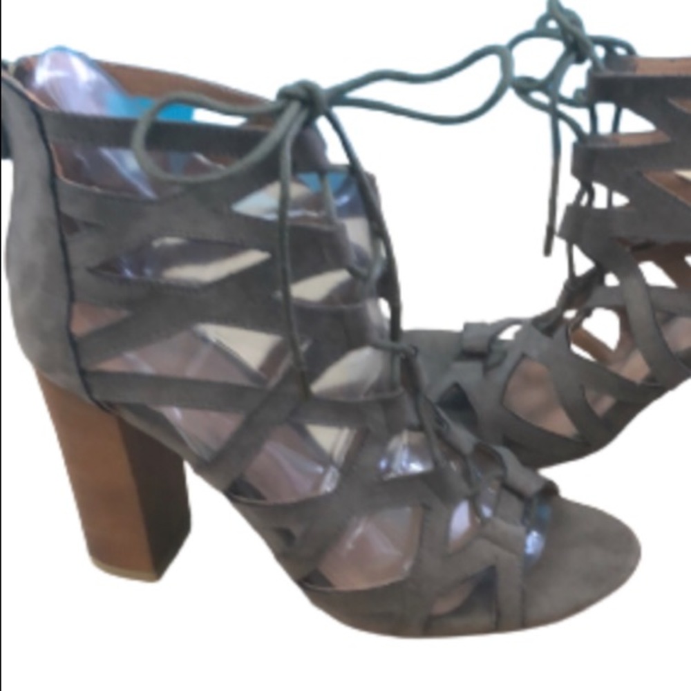 BAMBOO EMBARK brown cage heel•size 8